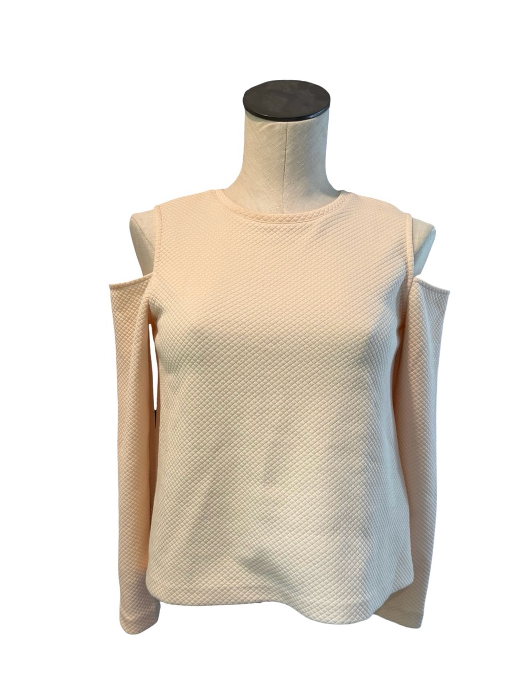Club Monaco Textured Cutout Shoulder Top size XS